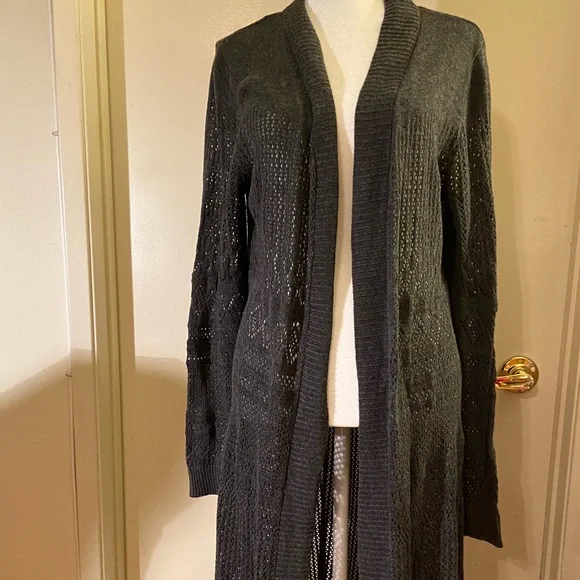 Grey Long Open Duster XL - Picture 7 of 9
